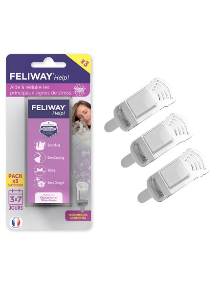 Diffuseur anti stress chat: Feliway help recharge (pack 3 cartouches)